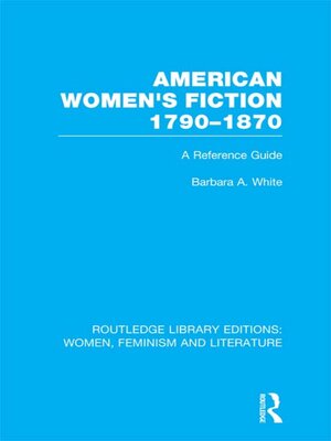 cover image of American Women's Fiction, 1790-1870